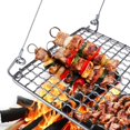 thumbnail image 5 of Titanium Mini BBQ Grill Charcoal Barbecue Grill Food Carbon Furnace Gas Grill Camping Beach Picnic Cook Tools Equipment Titanium Grill, 5 of 5