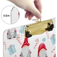 thumbnail image 4 of FMSHPON Watercolor Christmas Gnomes Presents Clipboard Hardboard Wood Nursing Clip Board and Pull for Standard A4 Letter 13x9 inches, 4 of 8