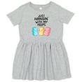 thumbnail image 3 of Inktastic Easter Just Hangin' with My Peeps Girls Toddler Dress, 3 of 5
