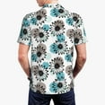 thumbnail image 4 of Daiia Watercolor Sunflower Pattern Men’s Polo Shirts,Solid Deck Shirt,Classic Fit, Breathable Cotton Polo for Casual and Sport Wear-, 4 of 9
