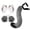 Grey, variant on Anime Fox Wolf Ears Headband Furry Tail,Fursuit Therian Plush Cat Paws Gloves Halloween Party Costumes Accessories