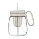 thumbnail image 4 of Vasos para niños, café helado, vaso de vidrio de boca ancha con infusor de té 850ml Blanco, 4 of 9