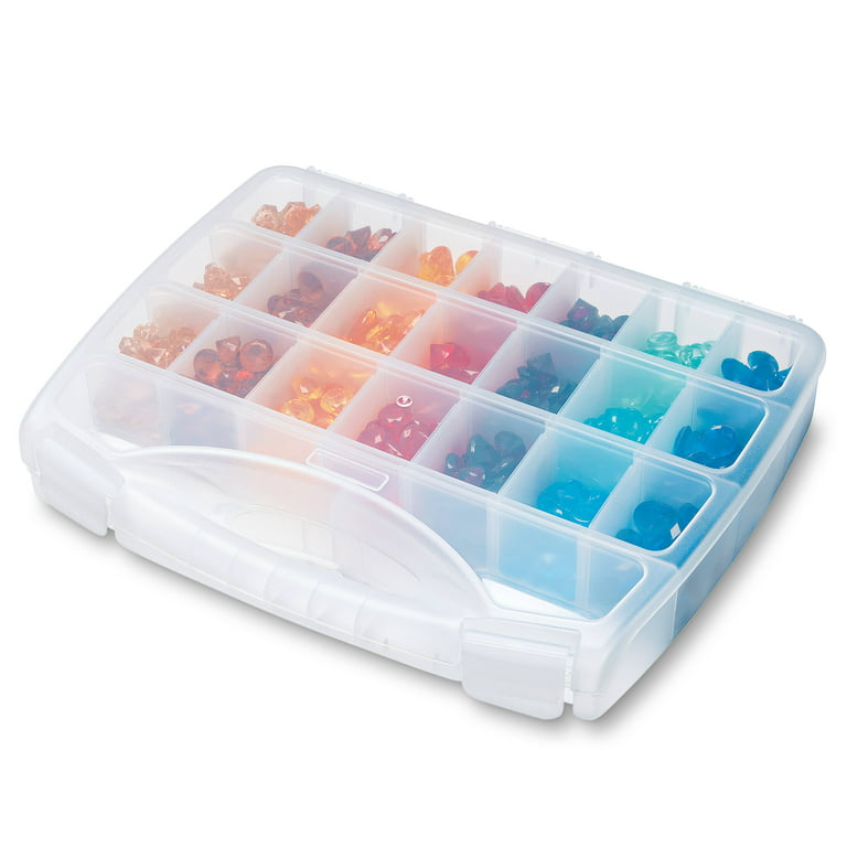 Clear Plastic Storage Box with Lid Carry Handle Small Large Tall Caddy  Container