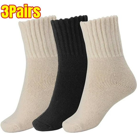 Boot Socks for Women - 3 Pairs Womens Thicken Thermal Socks Winter Thick Warm Hiking Cozy Crew Comfy