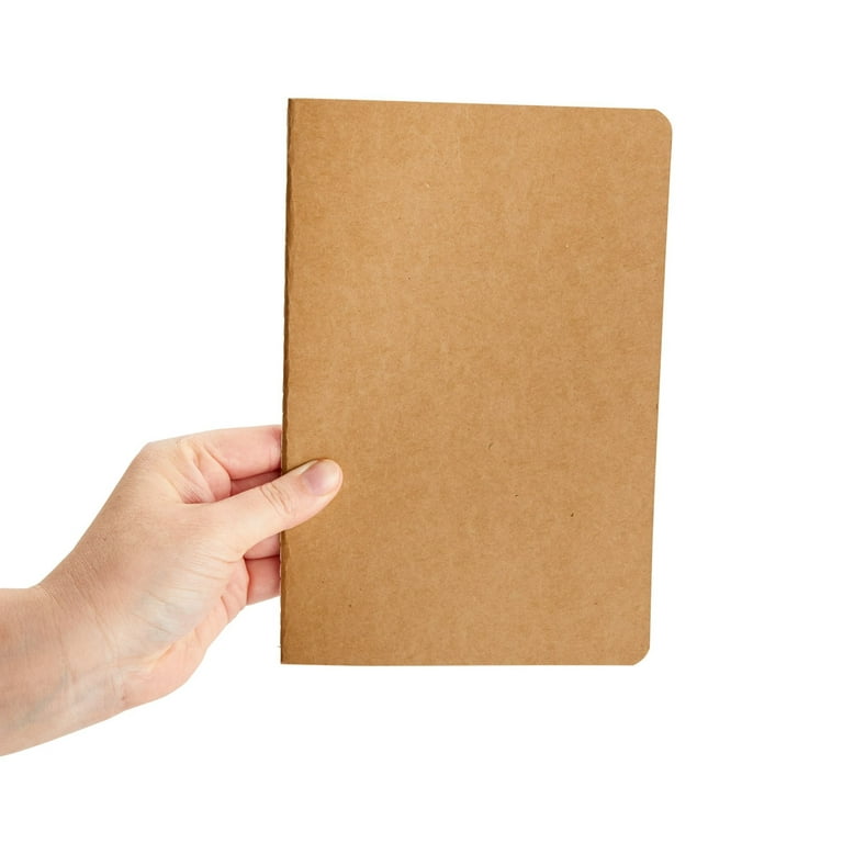 24-Pack Kraft Unlined Blank Notebook, Brown, 4.25 x 5.5 Inches, 24