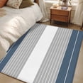 thumbnail image 3 of Area Rug 48×72in, Haze Blue Gray Stripe Line Floor Carpet Living Room Rug, Non-Slip Welcome Mat Indoor Rugs for Bedroom Dining Room, 3 of 9
