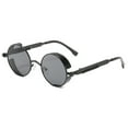 thumbnail image 4 of Gafas de sol de metal, gafas de sol con montura metálica, gafas de sol con montura redonda y gruesa en las piernas, 4 of 5