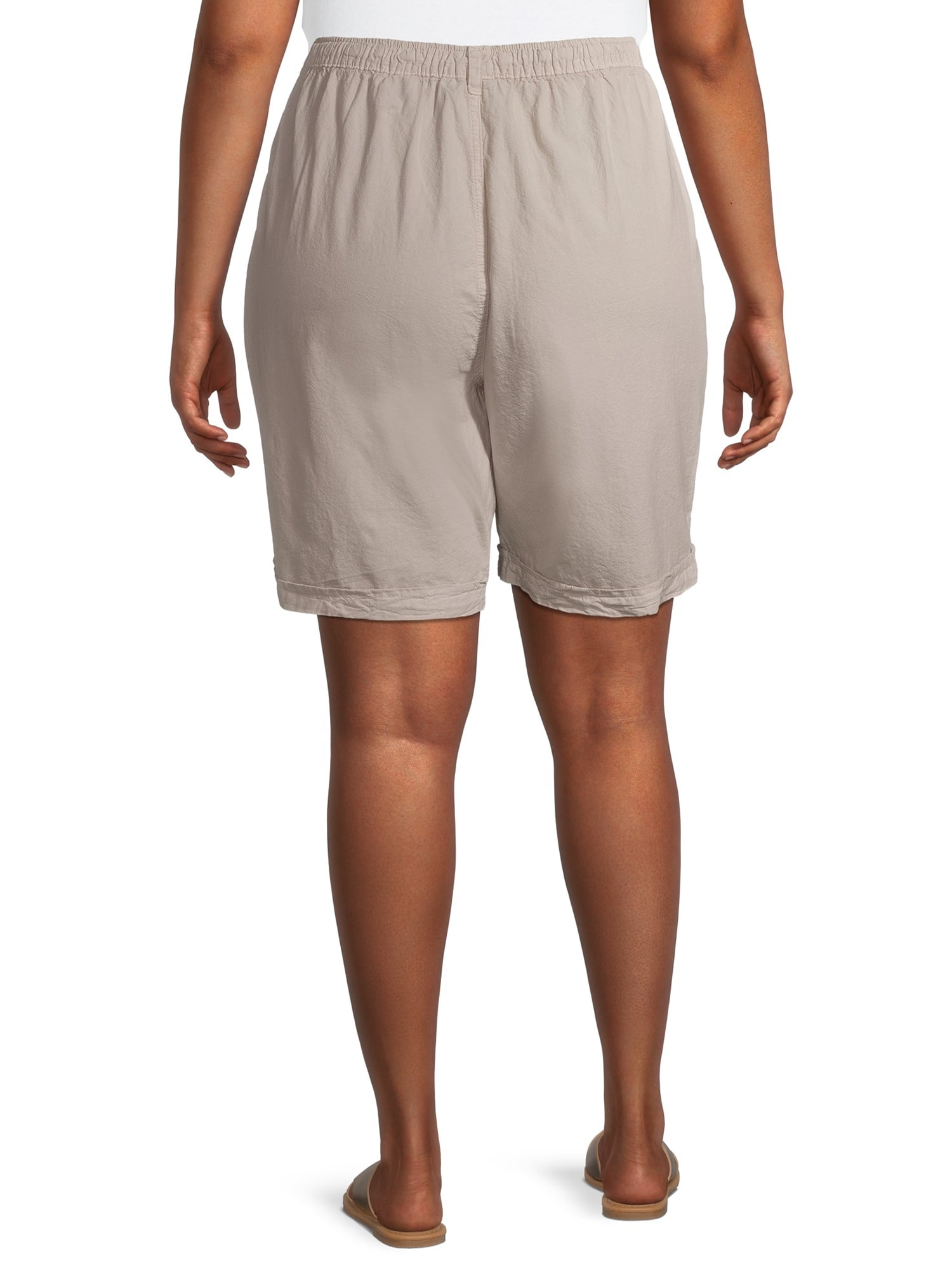Erika Women s Plus Size Elisa Soft Pull On Shorts Walmart