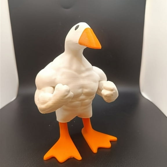 Resin Cartoon Duck Sculpture, 3D Novelty Desktop Decoration