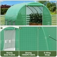 thumbnail image 4 of Uforic 6.6x10FT Green PE Mesh Greenhouse, Galvanized Frame, Mesh Door & Windows, Easy Setup, for Flowers & Vegetables., 4 of 9