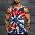 thumbnail image 2 of GERsome Men's American Flag Tank Tops 4th of July Sleeveless Crew Neck Patriotic T Shirts Summer Loose Fit Gym Workout Muscle Tee S-4XL, 2 of 5