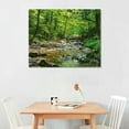 thumbnail image 2 of PIKWEEK  Canvas Print Wall Art River Through The Green Forest Nature Wilderness Photography Modern Art Rustic Scenic Colorful Multicolor for Living Room, Bedroom 16*12inch/20*16inch, 2 of 6