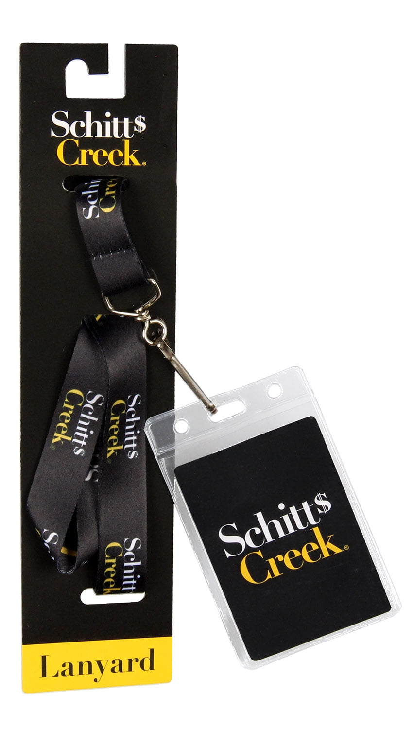 Schitts Creek Logo Design ID Badge Holder Keychain Lanyard Black
