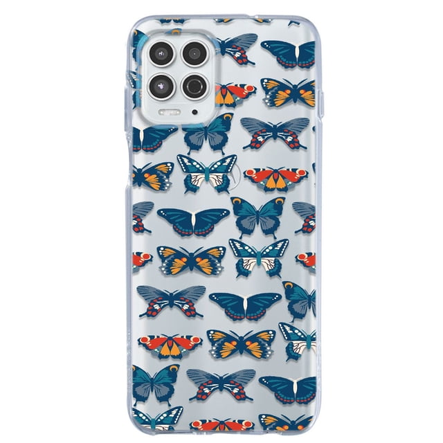 Funda para Moto G100 Patron de Mariposas Uso Rudo, InstaCase Protector para Moto G100 Antigolpes, Case Patron de Mariposas