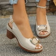 thumbnail image 7 of Willtoo Women's Chunky Heel Sandals Square Toe Slingback Comfortable Insole Casual Summer Shoes, 7 of 7