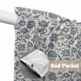 thumbnail image 4 of Light Blue Floral Swag Valances for Windows, Kitchen Curtains 36 Inch Length 2 Panels Set, Rustic Vintage Flowers Botanical Spring Short Curtains for Small Windows Rod Pocket Cafe Curtains 28"x36", 4 of 8