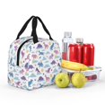 thumbnail image 4 of Yiaed Dinosaur Print Insulated Lunch Bag Reusable Cute Tote Lunch Box, Leakproof Cooler Lunch Bags for Work Office Travel School Picnic, 4 of 5
