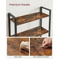 thumbnail image 2 of 5-Tier Storage Rack Bookshelf Bookcase for Living Room Office Rustic Brown and Black, 2 of 9
