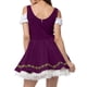 thumbnail image 2 of Gibobby Vestidos de noche Disfraz medieval para mujer Vestido de camisa irlandesa con manga de trompeta con corsé Vestido tradicional Halloween Disfraces de cosplay Vestido de corsé(Morado, XXXXL), 2 of 4
