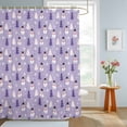 thumbnail image 4 of Shower Curtains for Bathroom, Purple Christmas Snowman Waterproof Fabric Shower Curtain, Winter Snowflakes Xmas Trees Decorative Bathroom Curtain for Bathtub, 36"x72", No Hooks Included, 4 of 9