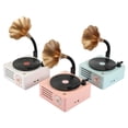 thumbnail image 3 of Retro Mini Fonógrafo Inalámbrico Bluetooth Reproductor De Música En Forma De Trompeta Subwoofer Radio Minnieouse EL017220-01, 3 of 5