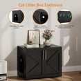 thumbnail image 3 of Huloretions Cat Litter Box Enclosure,Hidden Litter Box Furniture with Double Room,Wooden Litter Box Enclosure Furniture,Indoor Cat House Cat Washroom Furniture Wooden Litter Box Enclosure Furniture,In, 3 of 6
