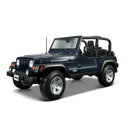 Jeep Wrangler Rubicon Convertible, Blue - Maisto 31245 - 1/27 Scale Diecast Model Toy