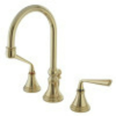 Kingston Brass KS2982ZL 8 in. Widespread Bathroom Faucet, Polished Brass