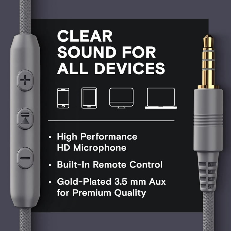 Artix CL750 Foldable Wired Headphones, Noise Isolating On-Ear, Mic