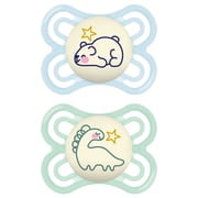 MAM Perfect Night Pacifier, 0-6 Months,Boy, 2 Pack