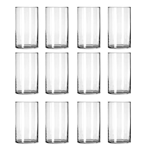 Set of 12-7.25" Tall Centerpieces Wedding Glass Cylinder Vases 