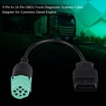 thumbnail image 3 of Tebru 9 Pin to 16 Pin OBD2 Truck Diagnostic Scanner Cable Adapter for Cummins Diesel Engine, Diagnostic Scanner Cable, 9 Pin to 16 Pin Cable Adapter, 3 of 8