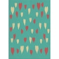 thumbnail image 1 of Ahgly Company Indoor Rectangle Patterned Turquoise Green Novelty Area Rugs, 5' x 8', 1 of 6