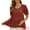 Brown, variant on DARING DIVA Women's Maternity Ruffle Short Sleeve Casual Tiered Shirt S Brown