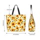 thumbnail image 5 of Balery Yellow Polka Dot Sunflower Bolsa Tote Estilo Estético con Cremalleras, Bolsa de Hombro, Bolsa de Compras Grande y Plegable, 5 of 8