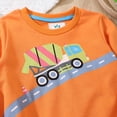 thumbnail image 5 of Kids Little Boys Sweatshirts Cartoon Cars Print Crewneck Long Sleeve Cotton Pullover Tops Fall Winter Casual Loose Soft Tees, 5 of 6