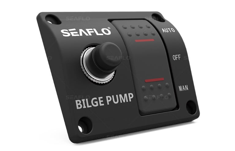 SEAFLO 3-Way Bilge Pump Switch Panel Automatic-Off-Manual 12v 24v w// Fuse Holder