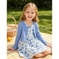 thumbnail image 4 of Lanbubble Toddler Girls Dresses with Ruffle Cardigan, 2‑Piece Fall Outfits for 3‑7T, 4 of 10