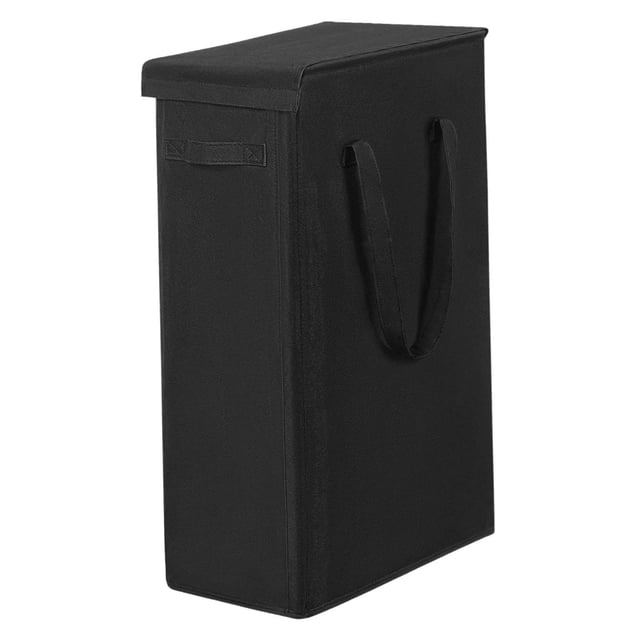Cesto plegable para ropa sucia, organizador de almacenamiento de ropa, cesto de lavandería portátil de 60 litros para guardería, sala de estar y Negro