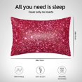 thumbnail image 6 of Bingfone Pink Glitter Print Satin Pillowcase for Hair - Standard Size with Zipper Silky & Soft Pillow Covers,20x30 inches, 6 of 8