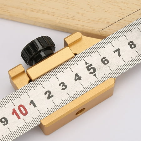 

Woodworking Ruler Locator Multifunctional Woodwork Marking Gauge Lightweight Aluminum Alloy Wear Resistant Easy Operation For Fine Equipment Processing