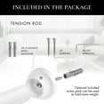 thumbnail image 5 of MERIVILLE 1" Tension Curtain Rod, Adjustable 52-90 Inches, Off White, 5 of 5