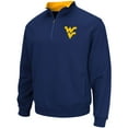 thumbnail image 2 of Men's Colosseum Navy West Virginia Mountaineers Big & Tall Tortugas Quarter-Zip Jacket, 2 of 3