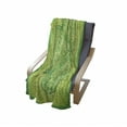 thumbnail image 4 of Irish Soft Flannel Fleece Blanket, Traditional Heart Motifs in Green Tones Monochrome Illustration Swirls, Cozy Plush for Indoor and Outdoor Use, 50" x 60", Green Pale Avocado Green, by Ambesonne, 4 of 6