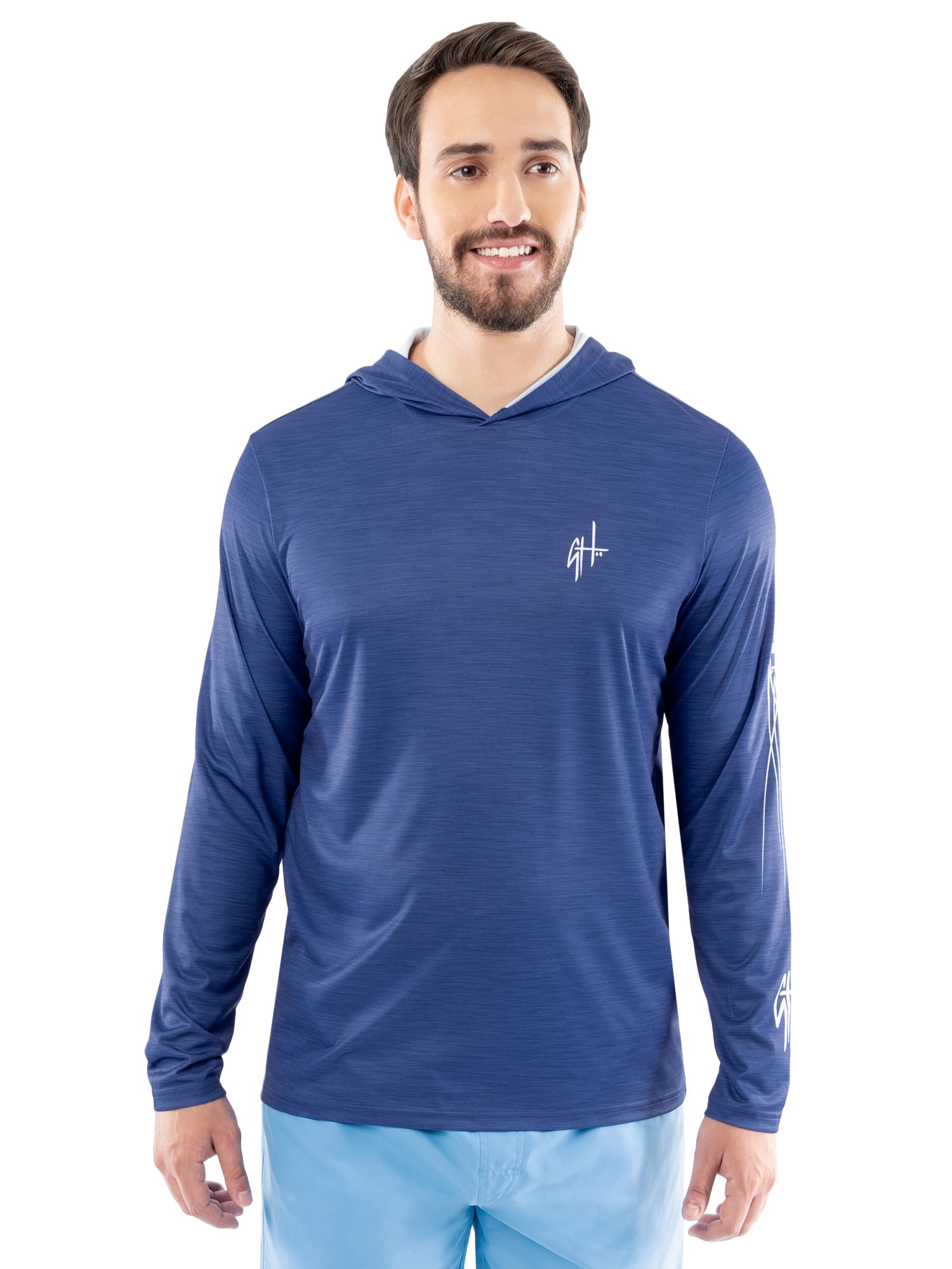 GH BY GUY HARVEY Men's Performance Long Sleeve Fishing Hoodie, Sizes S -3XL