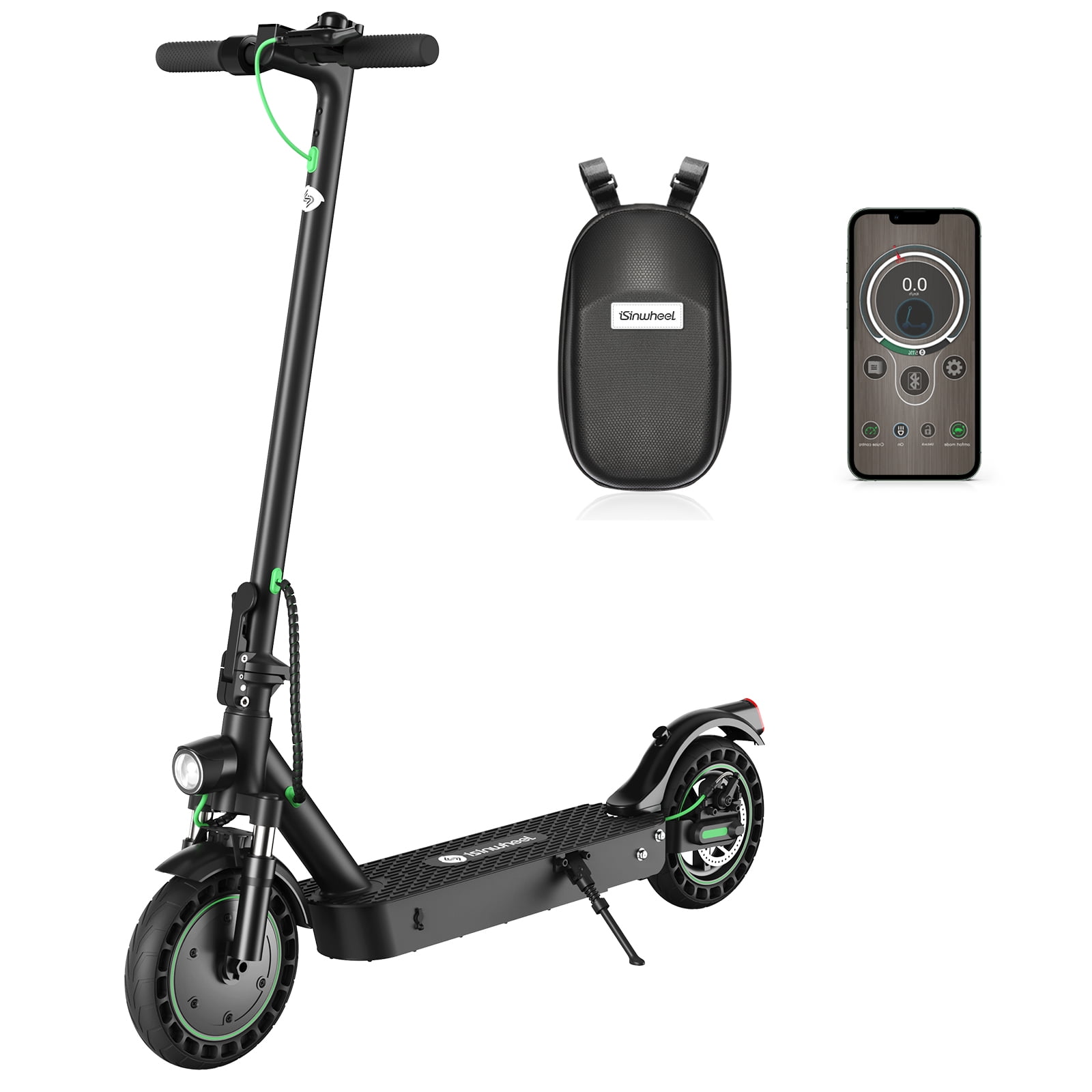 Døde i verden gjorde det Kunstneriske isinwheel S9MAX Electric Scooter, 500W Motor, up to 25 Miles Range, Top  Speed 18MPH, 10-inch Solid Tires, Electric Scooter Adult with Front and  Rear Dual Suspension, Dual Braking System & App -
