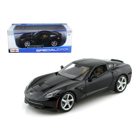 - 2014 Chevrolet Corvette C7 Stingray Black 1/18 Diecast Model Car by Maisto