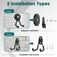 thumbnail image 3 of Heavy Duty Magnetic Garage Hooks,Strong Large Magnet Hooks for Power Drill,Garden Tools,Hose,Pegboard,Garage, Workshop,2 Pack Magnetic Storage Holder for Indoor Outdoor Hanging, 3 of 9