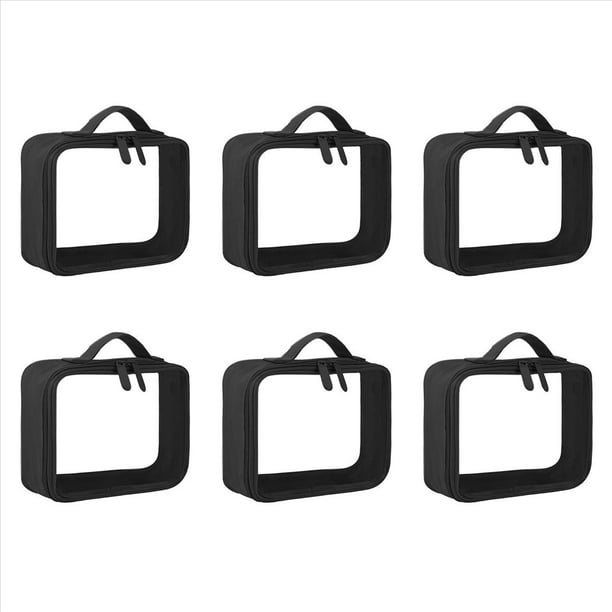 6X Bolsa de Maquillaje Transparente de Viaje Organizador de Pvc Transparente Bolsas de CosméTicos para Esteticista de Belleza de Maquillaje