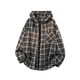 thumbnail image 5 of Ceisia Men's Loose Fit Hooded Plaid Long-Sleeve Button-Down Shirt | Casual Outdoor Shirt Gifts, 5 of 5